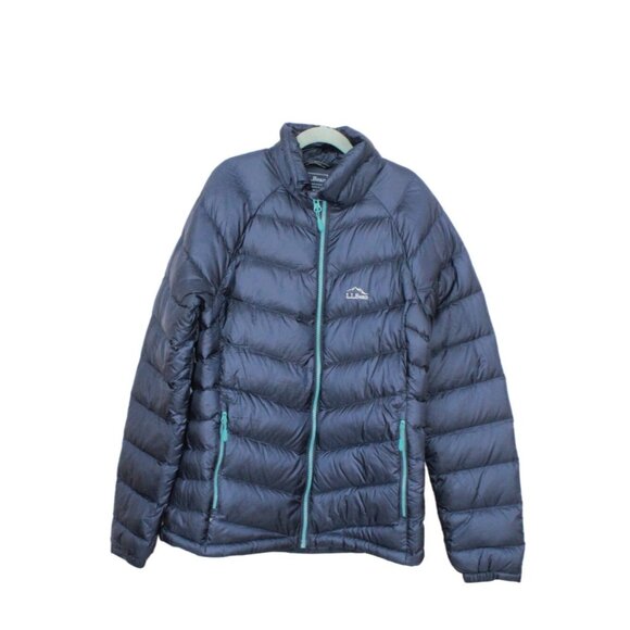 Doudoune L.L.Bean Ultralight 850 Down, Femme M, Bleue, Avec Taches Mais Fonctionnelle
